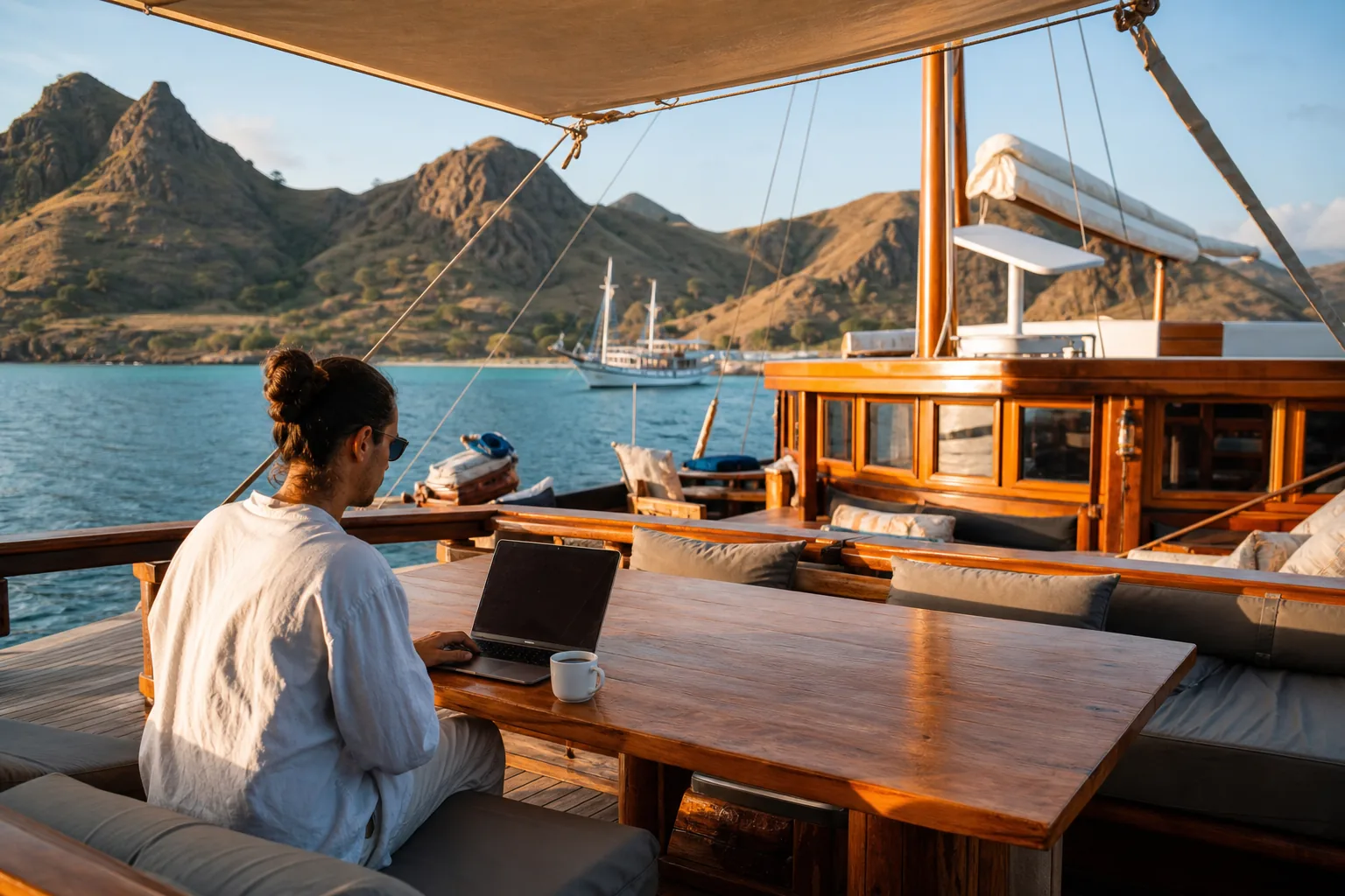Wi-Fi à bord des bateaux de croisière en Indonésie : Signal, Starlink et le télétravail en mer (2026)