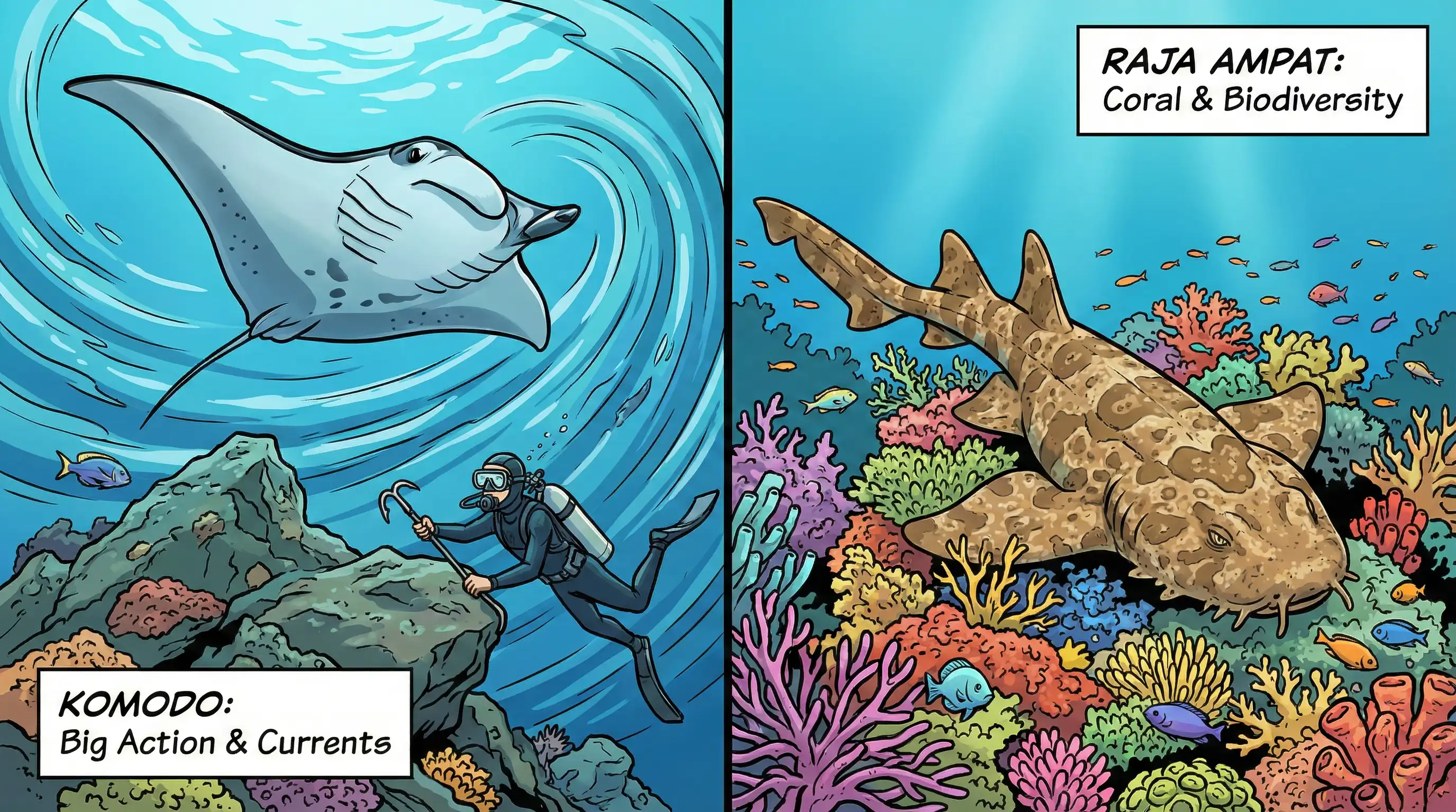 Raja Ampat vs. Komodo: 2026 Compare Diving & Costs