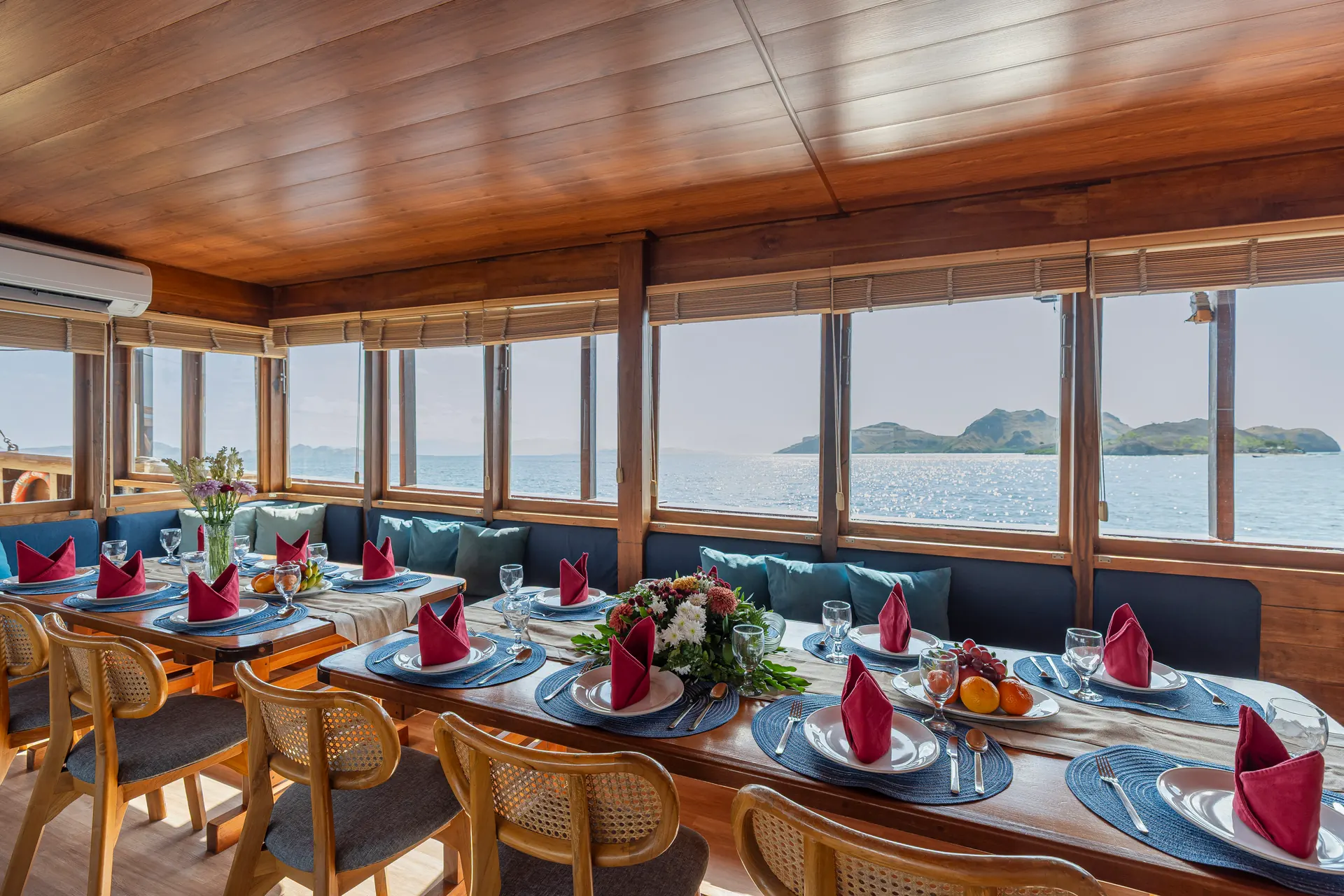 Gourmet dining aboard Neptune One