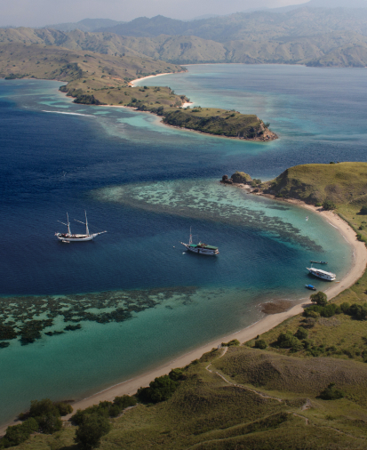 Komodo National Park panoramic view from Padar Island