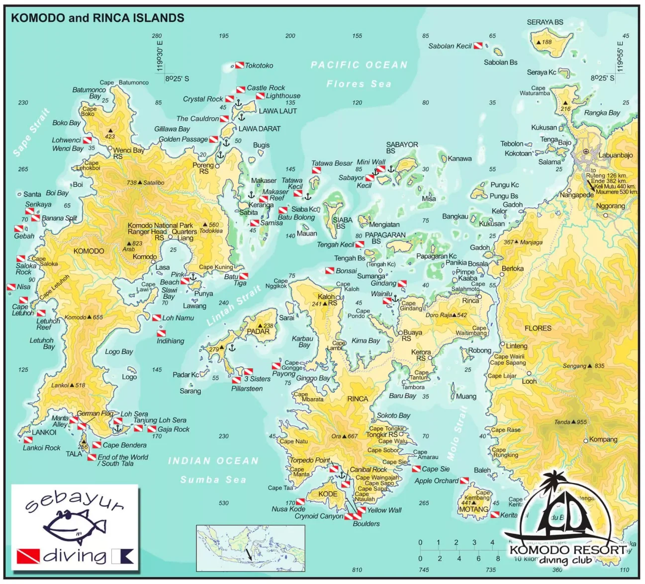 Komodo National Park Map