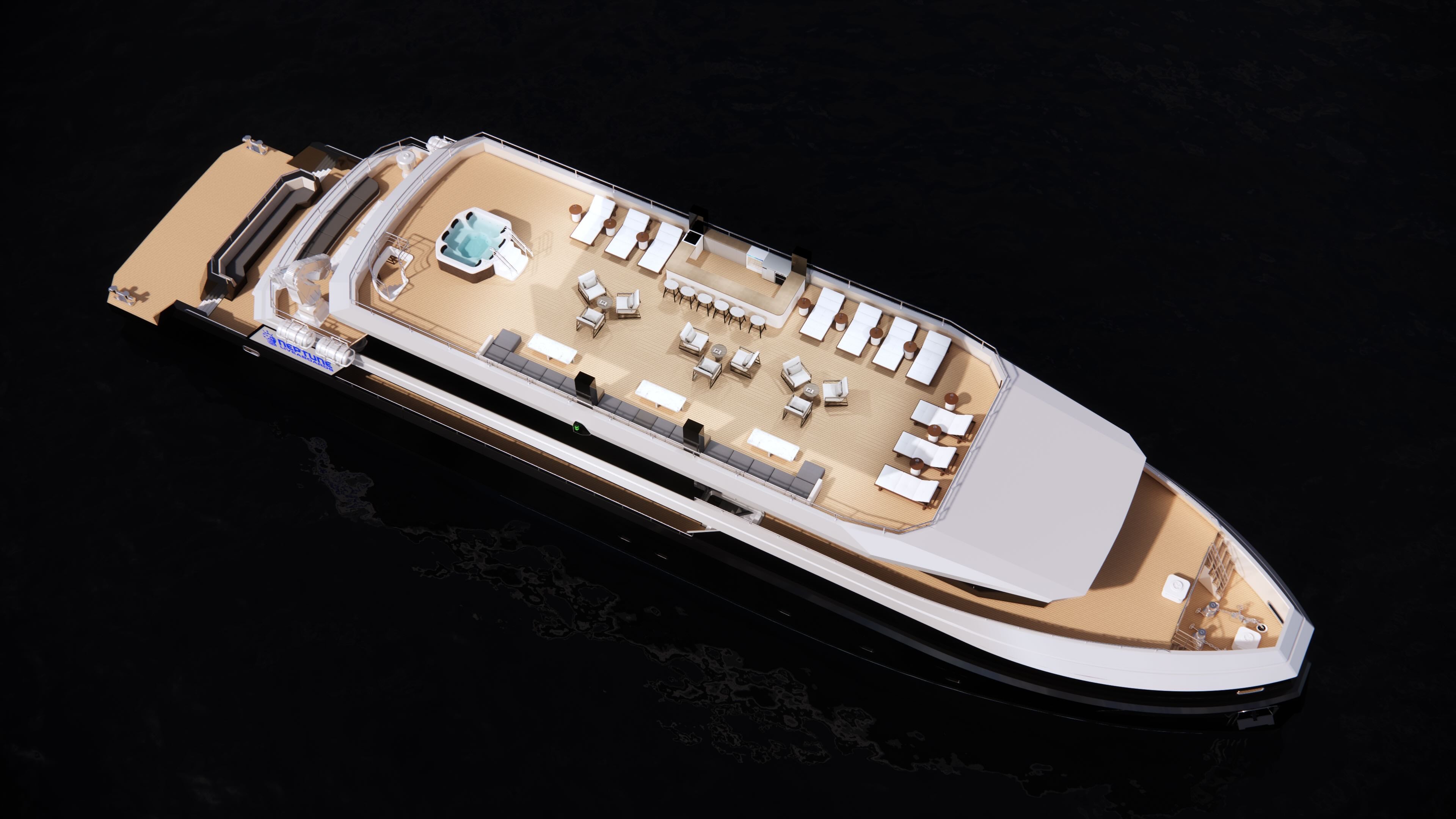 King Neptune deck with ocean views